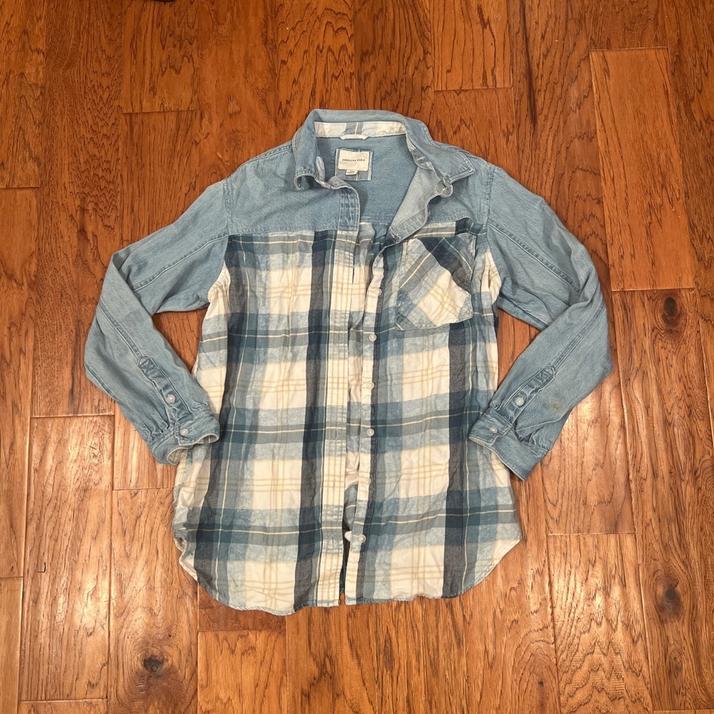 American Eagle Blue Denim Shirt